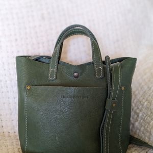 Portland Leather Goods Mini Tote in Eucalyptus